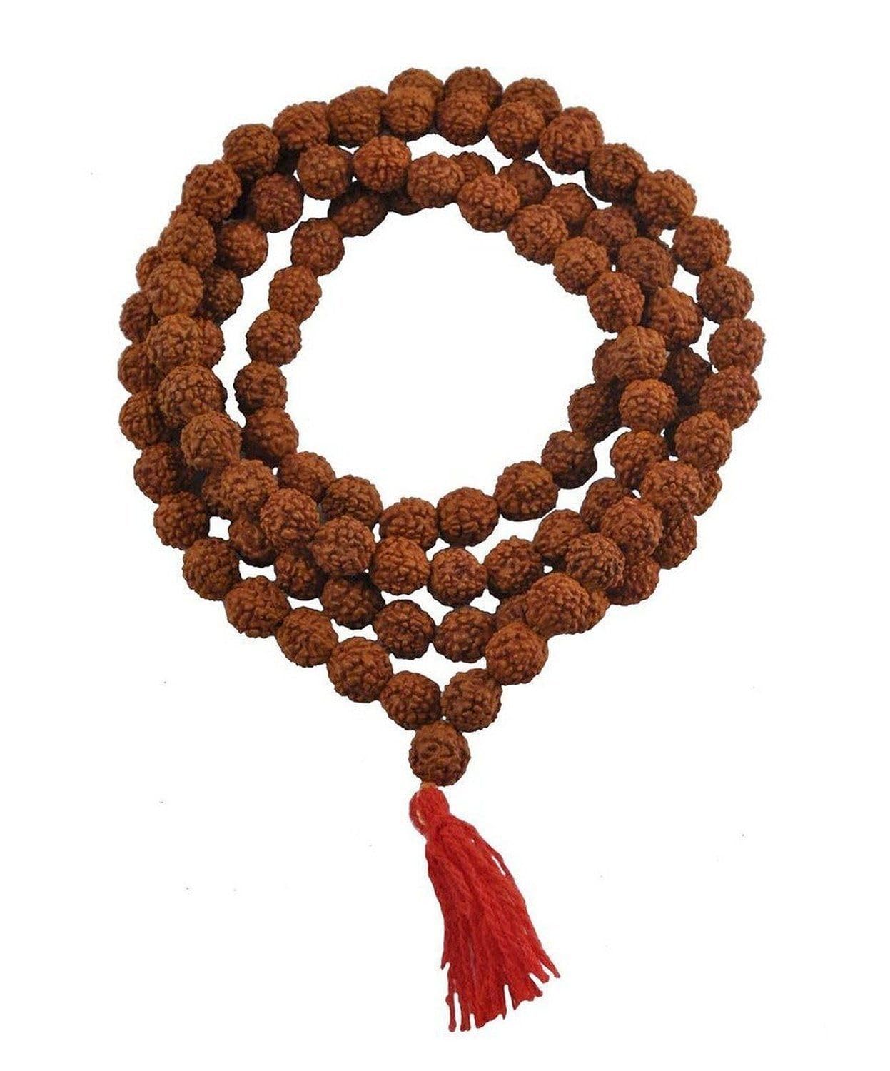 Dimraj Rudraksha Mala 7-8mm Beads- 108+1 Beads Japa/Mala 100% Natural Rosary