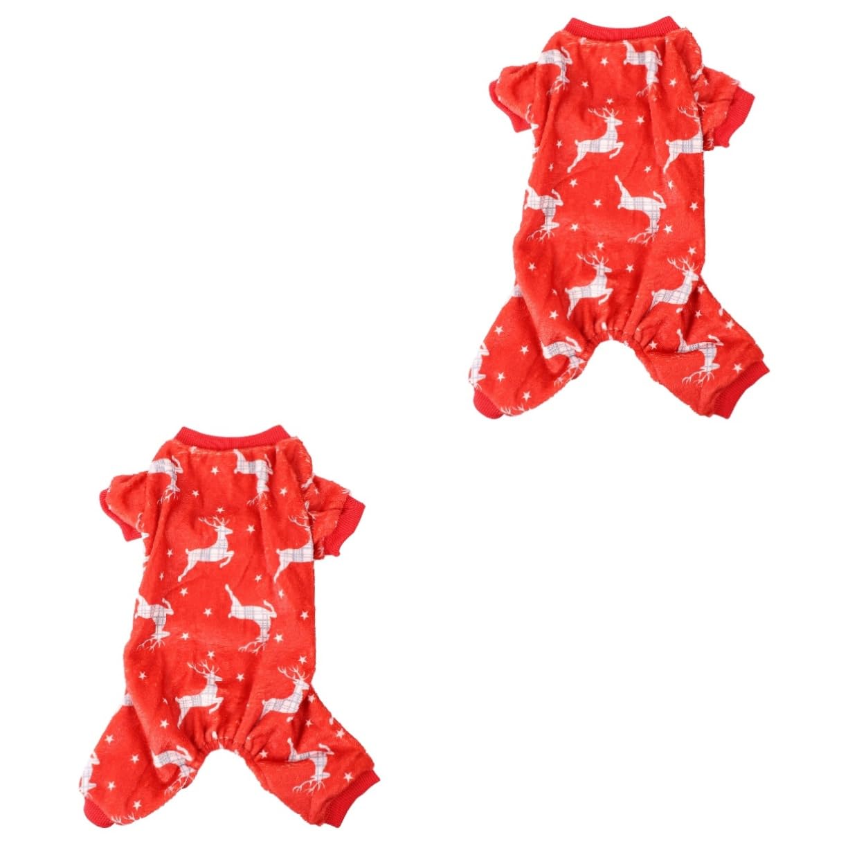 HMJGDHX 2 Pezzi Natale Cucciolo Pupazzo di Neve Costume Cane Vacanza Pigiama Caldo Alce Vestiti per Forniture per Feste per Animali Domestici