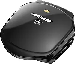George Foreman GR10B Prato clássico elétrico para ambientes internos Grill e Panini Press, preto