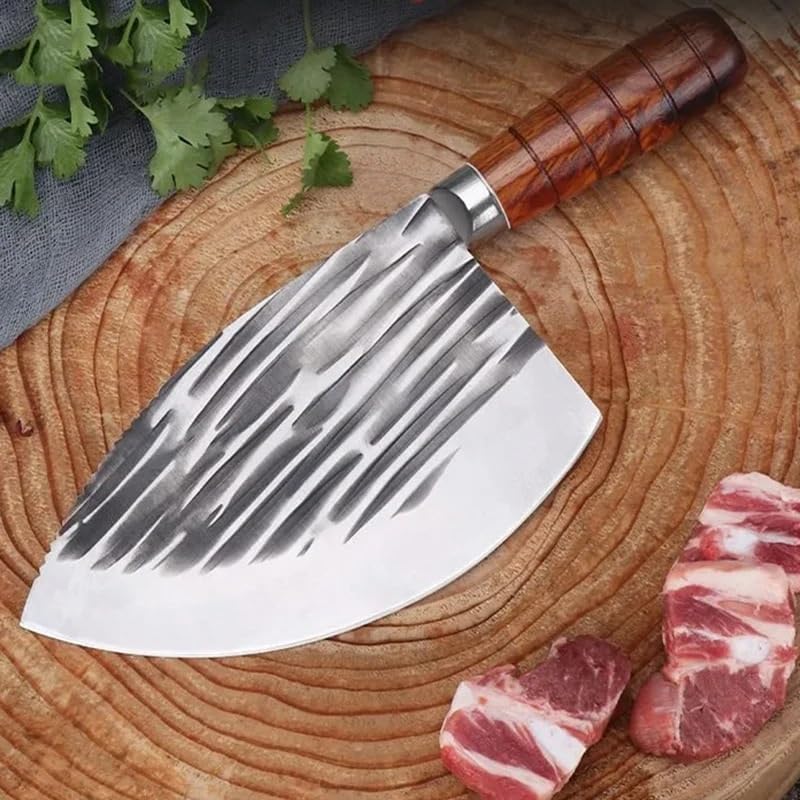 MAYIT Meat Cleaver Knife, 7 Inch Stainless Steel Butcher Knife Kitchen Knives Chef Meat Fish Slicing Filleting Cutter Cleaver Chopper Cooking Tool, MAYiT5475
