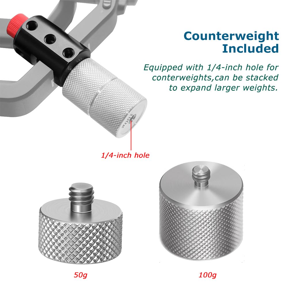 Amazon.com: KOQINVIZ Kit universal de contrapeso cardán con abrazadera de  montaje de peso de equilibrio y contrapesos de 1.76 oz+3.53 oz para DJI  Ronin S/SC/RS2/RSC2/RS3/RSC3, Zhiyun Weebill S Crane Gimbals : Electrónica