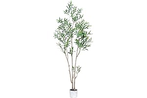 6 Feet Fluffy Artificial Olive Tree for Living Room Decor