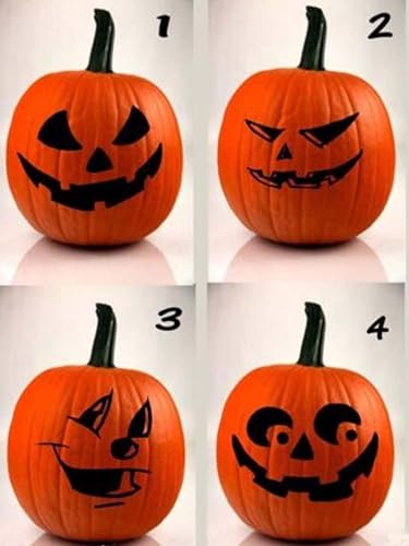 Miniatura 6 de QHZHANG Kit de tallado de calabaza para niños pequeños Halloween linterna cara patrón herramientas (naranja)