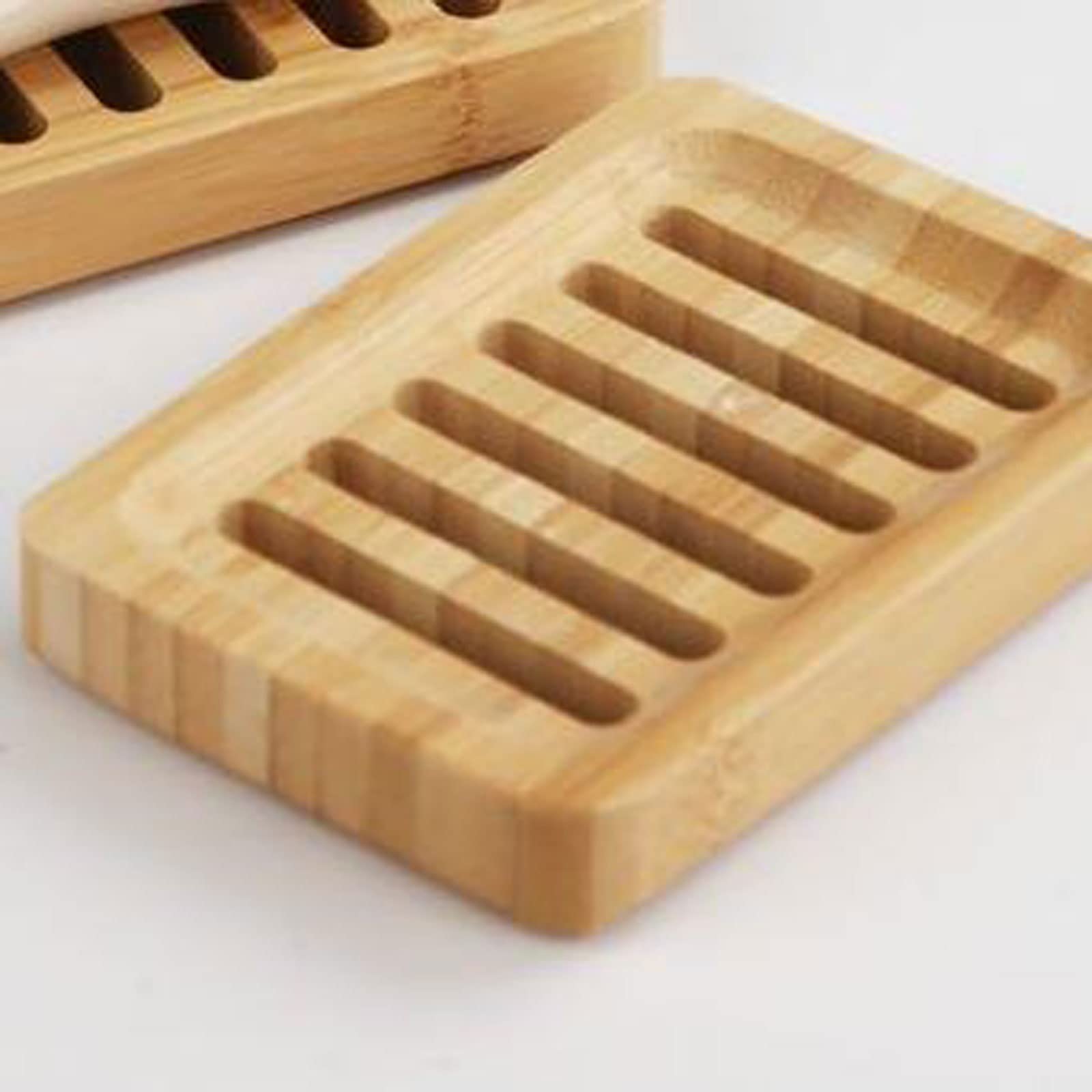 Seifenablage, Seifenhalter aus Bambus, Seifenablage aus Holz, geschlitzte Seifenkiste