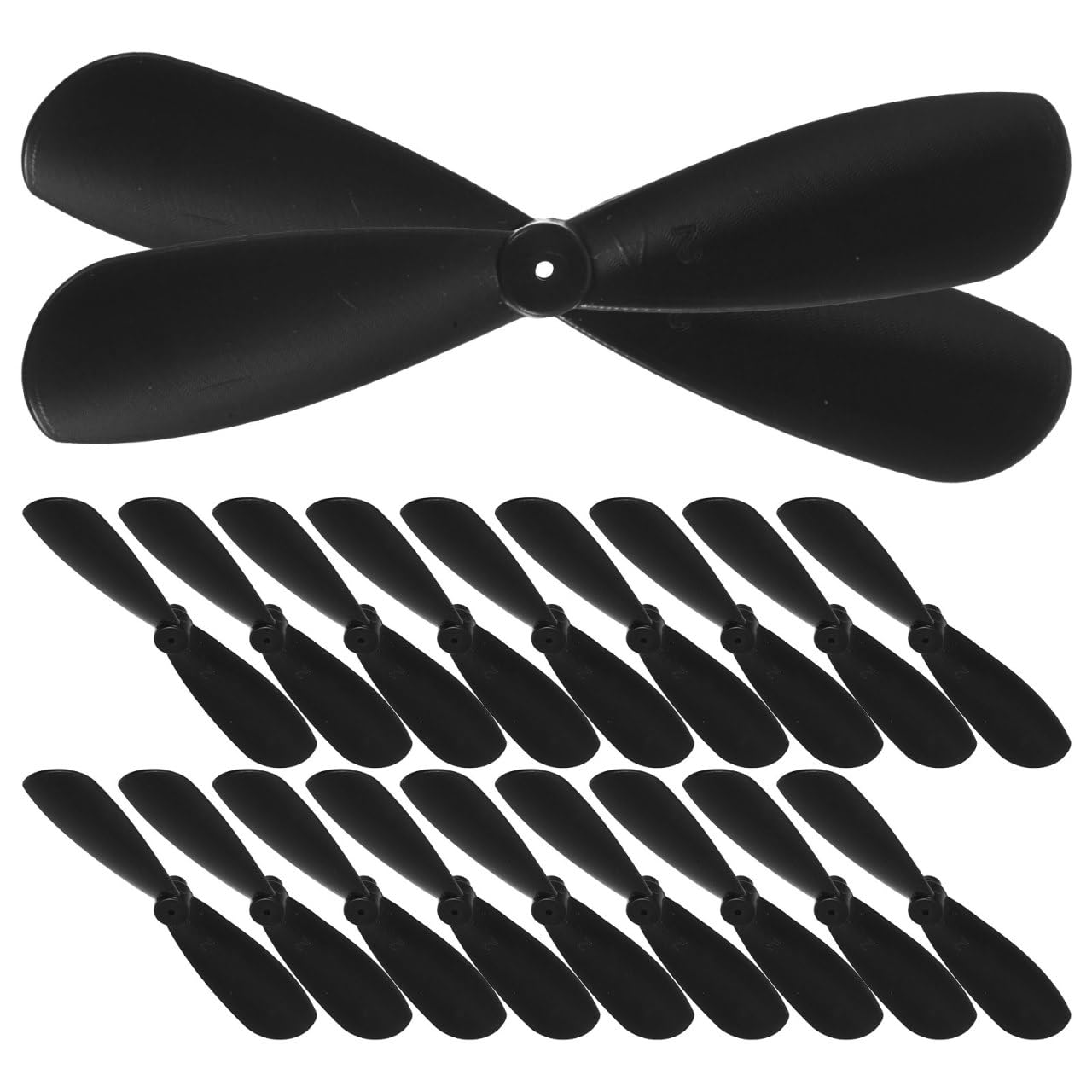 Abaodam Rc Airplane Propellers 45mm Hollow Cup 0.75mm Shaft Hole Plastic Blades for DIY Model Plane Parts 10 Pairs Replacement Propellers for Toy Aircraft Accessories