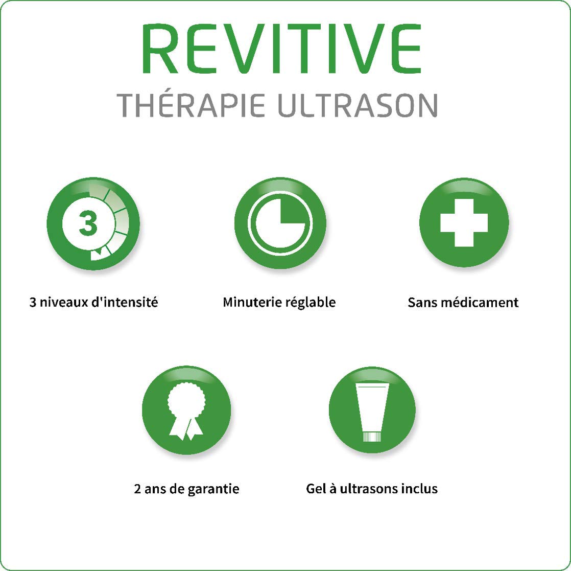 REVITIVE Thérapie Ultrason - Accélère la guérison de blessures musculaires - Dispositif médical - Nouvelle innovation Revitive