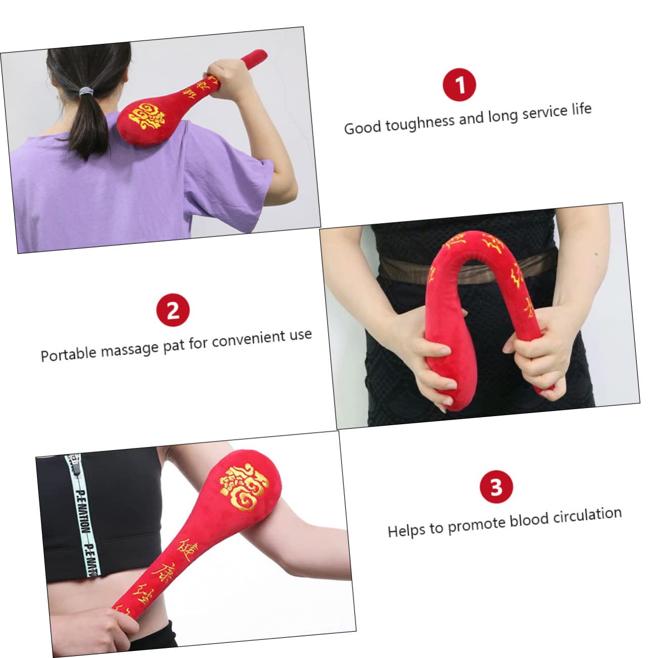 5piezas Martillo De Masaje Manual Cabeza De Golpe Herramienta De Masaje Corporal Práctica Para Alivio Muscular Espalda Cuello Hombros y Piernas Para y Relajación
