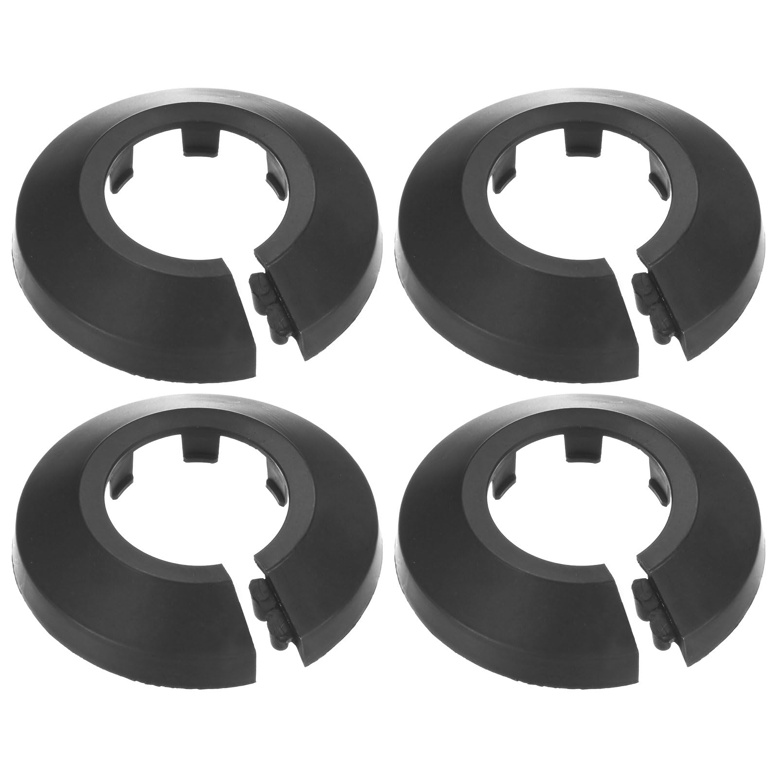 M METERXITY 4-Pack Pipe Cover Decoration, Suit for 25mm Outer Diameter Flange Water Pipe Escutcheon Water Pipe Drain Line Cover for Radiator Pipe/Water Drain Tube [Black]