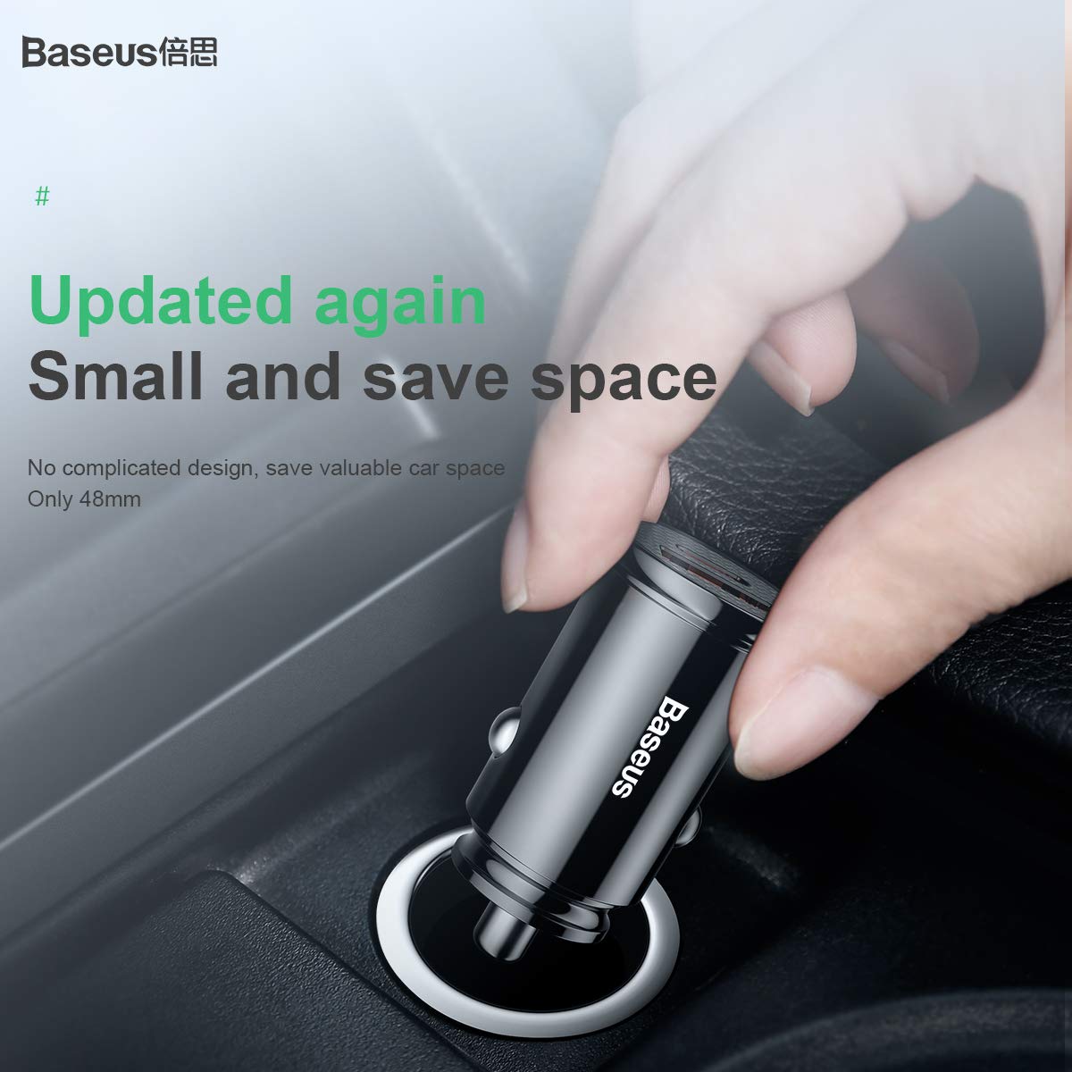 Baseus Circular Plastic | Ładowarka samochodowa USB-A Type-C USB-C PD 30W QC 3.0 SCP 5A