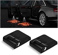 Vista 13 de 2 Piezas Luces Universales para Puertas de Automóvil Proyector de Logo, Proyección de Puerta Automática Luz LED Inalámbrica de Bienvenida