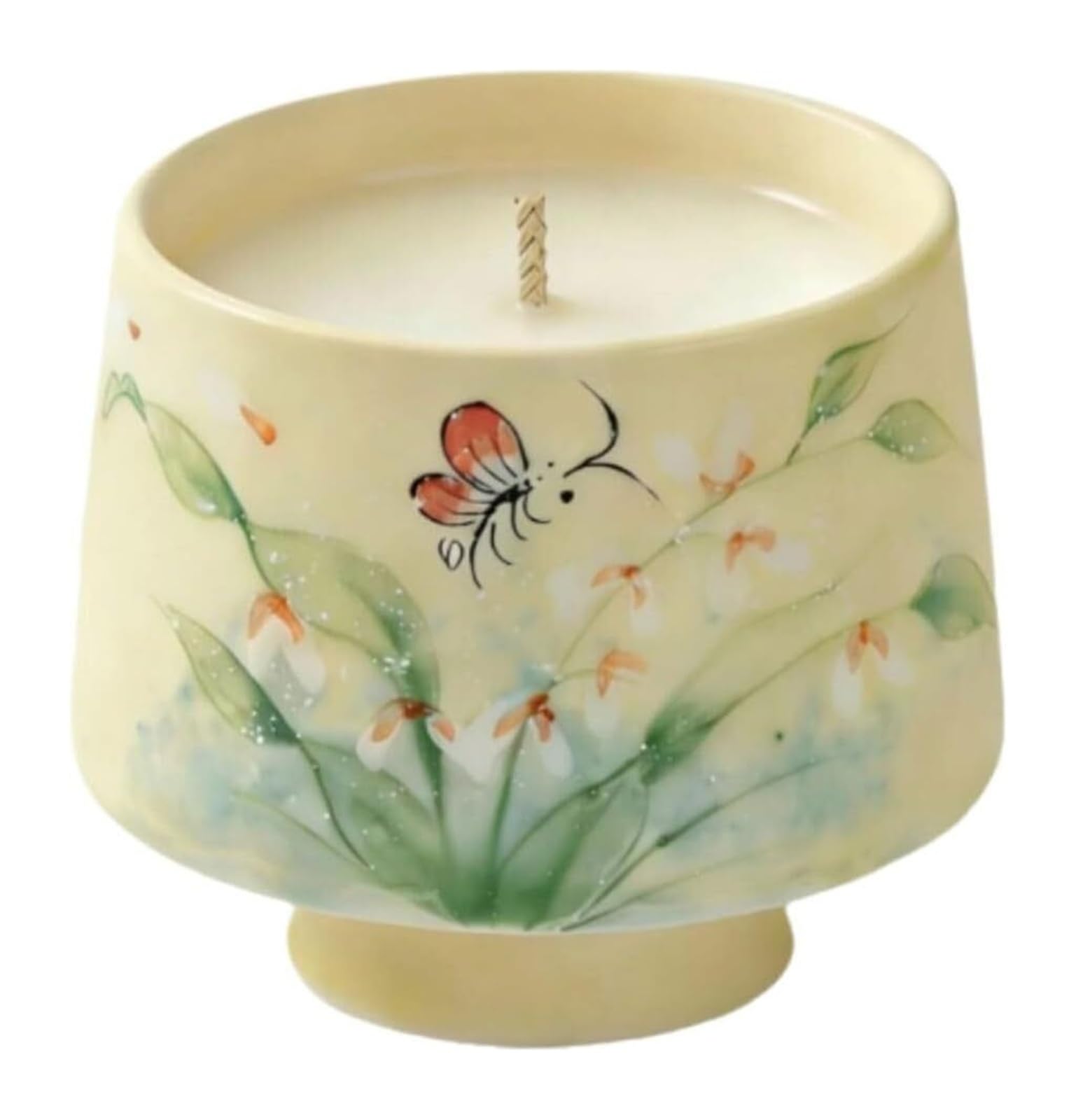 Fhvkrbtx Orange Scented Candle, Ceramic Candle Reusable Scented Aromatherapy Long Lasting For Bedroom Office Multicolor(Orange)