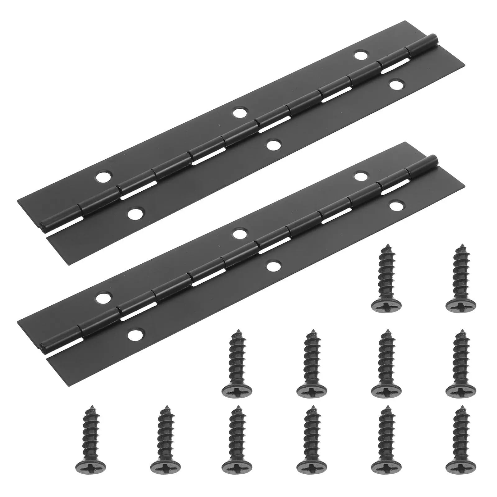 1Set Black Continuous Piano Hinges Heavy Duty Long 1200Mm for Wood Cases Folding Cabinet Doors Furniture Stainless Steel for Pianos