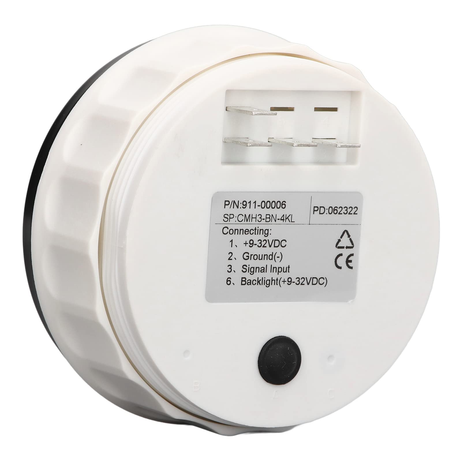 Tacómetro de motor de 3.346 in, 0‑4000 RPM con contador de horas de 0,0‑99999,9 H, IP67, resistente al agua, antivaho, retroiluminado en rojo, tacómetro automotriz para