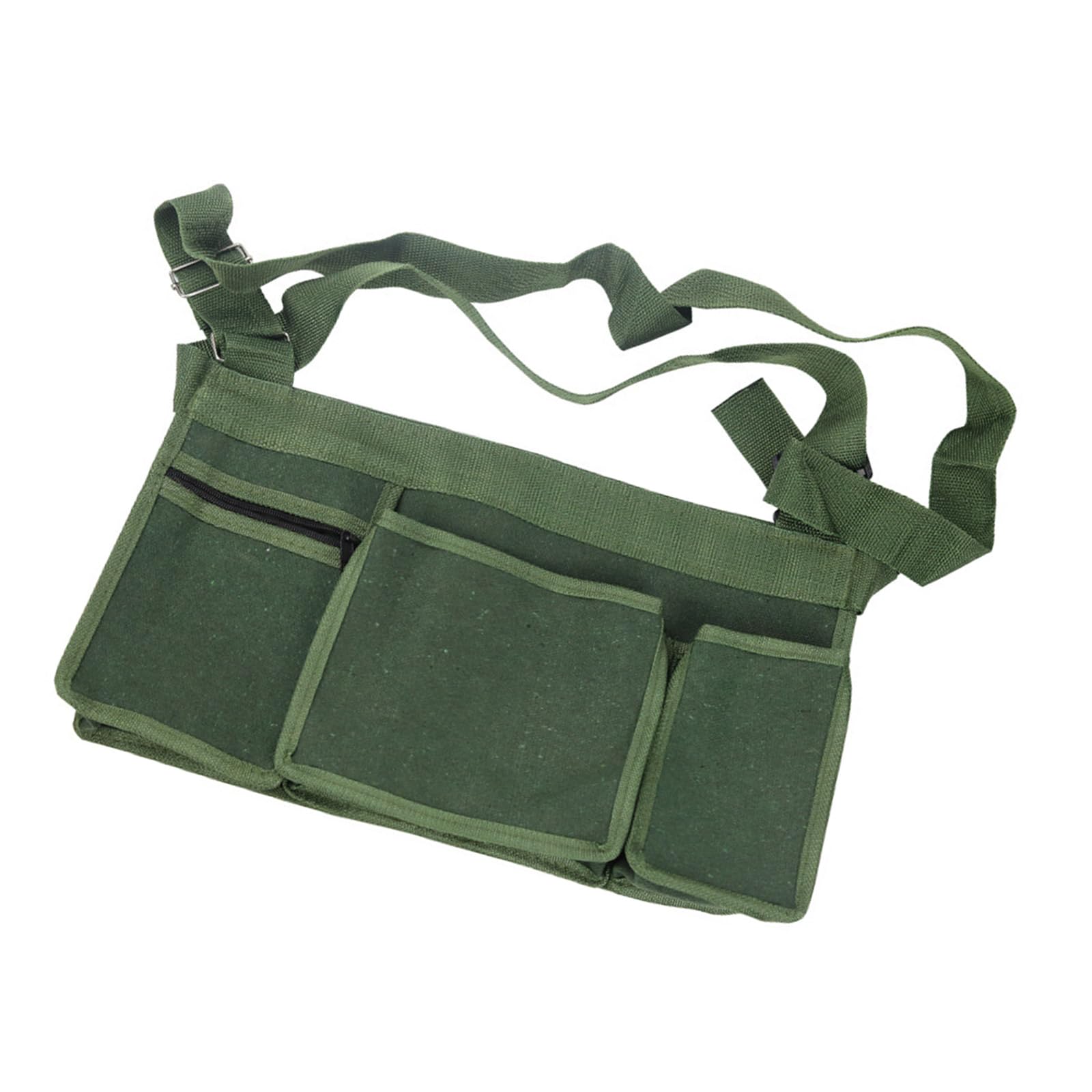 Hsioluted Duty Foldable Utility Pouches Storage Bag Organizers Multiple Compartments For Tools Groceries Travel Gardeners Canvas Tool Bag With Compartments