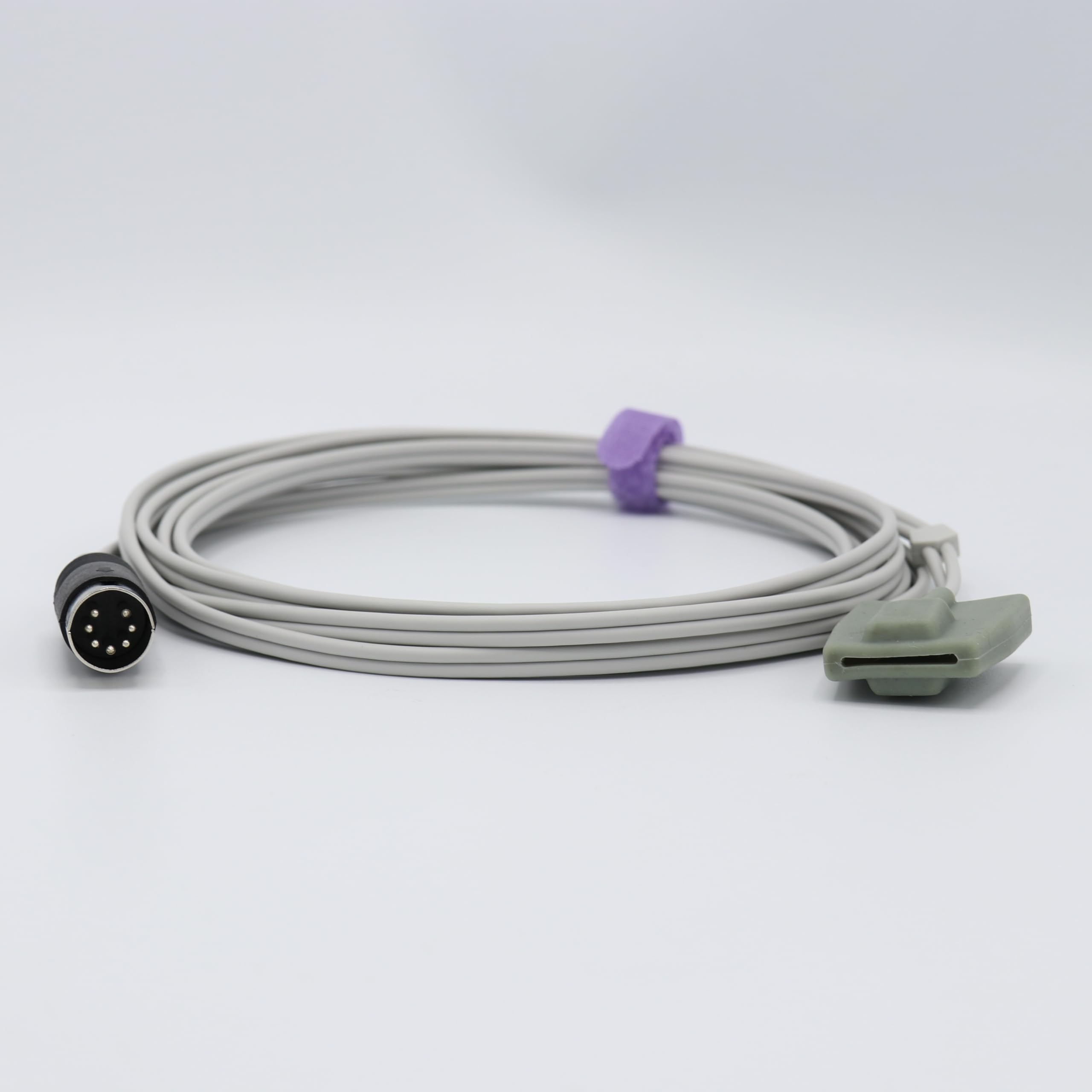 skmeditecSpO2 Sensor Compatible with Schiller Argus LCM, TM7 Direct Spo2 Cable with Masimo SpO2 Technology, 9.8FT Child Sleeve Probe with 7 Pins Connector, Replacement Cord