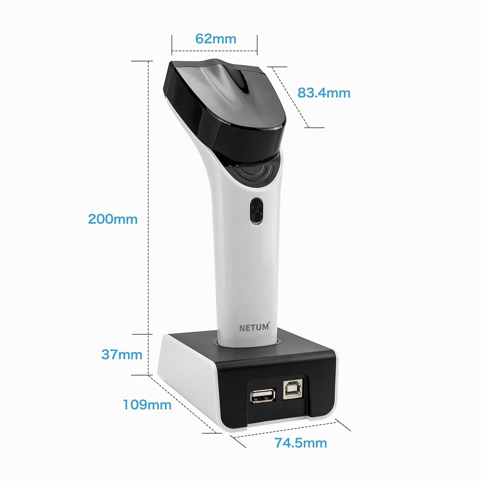 NETUM Kabelloser Hybrid-RFID-Bilder, NF-RFID-Tags-Lesegerät und 1D/2D-QR-Barcode-Scan, Verbindung über Bluetooth für das Gastgewerbesystem DS8100