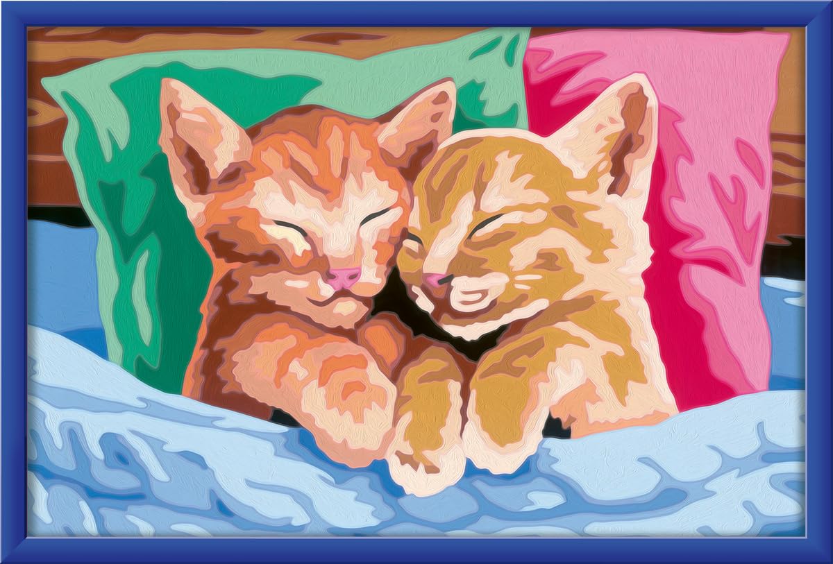 Ravensburger - CreArt Kids 31x21 Cm - Numéro D'art - Chatons Endormis - Kit De Peinture Par Numéros - Dès 11 Ans - 25998