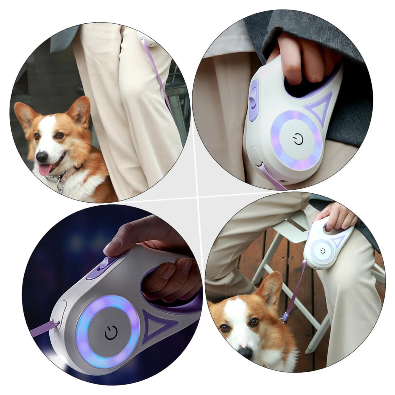 Angoily Correa Retráctil Automática para Perros Al Aire Correa Extensible Resistente para Mascotas para Pasear Perros Parques