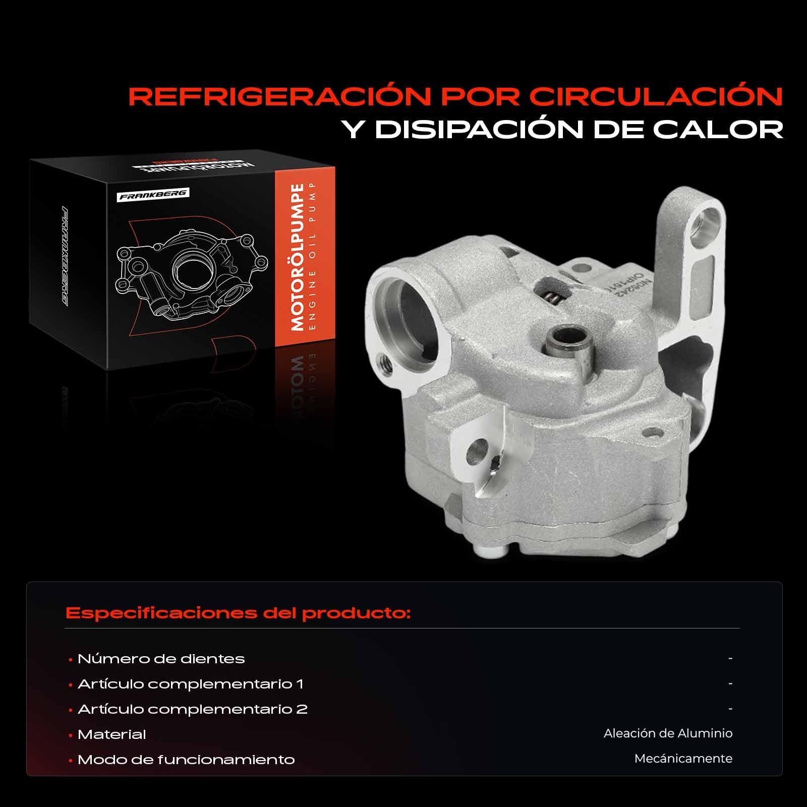 Frankberg Bomba de aceite Oil Compatible con A4 Avant 8K5 2.0L T.i.g.u.a.n 5N 2.0L Golf VI 5K1 2.0L Superb II Touring 3T5 2.0L Q5 8RB 2.0L Replace# 03G115105D