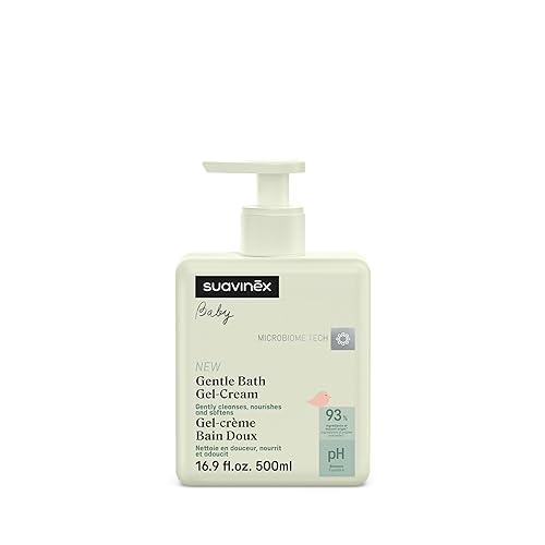 Suavinex, Gel de ducha para bebé para cuerpo y cabello, champú sin jabón, adecuado para pieles sensibles y recién nacidos, sin costuras de ojos, 93%