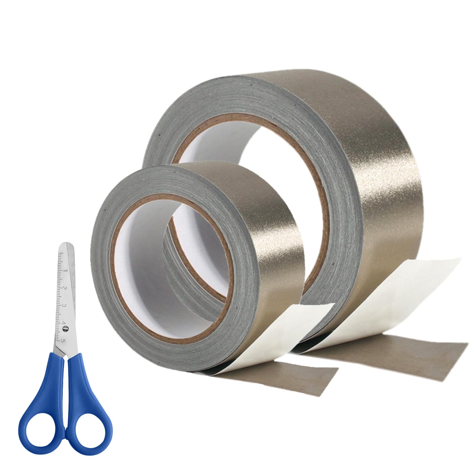 Faraday Tape Double Conductive Cloth Tape, with Conductive Adhesive for, Grounding, EMI Shielding, Wire Harness, Cable Interference Blocking (1in x 59 Feet+2in x 59 Feet)