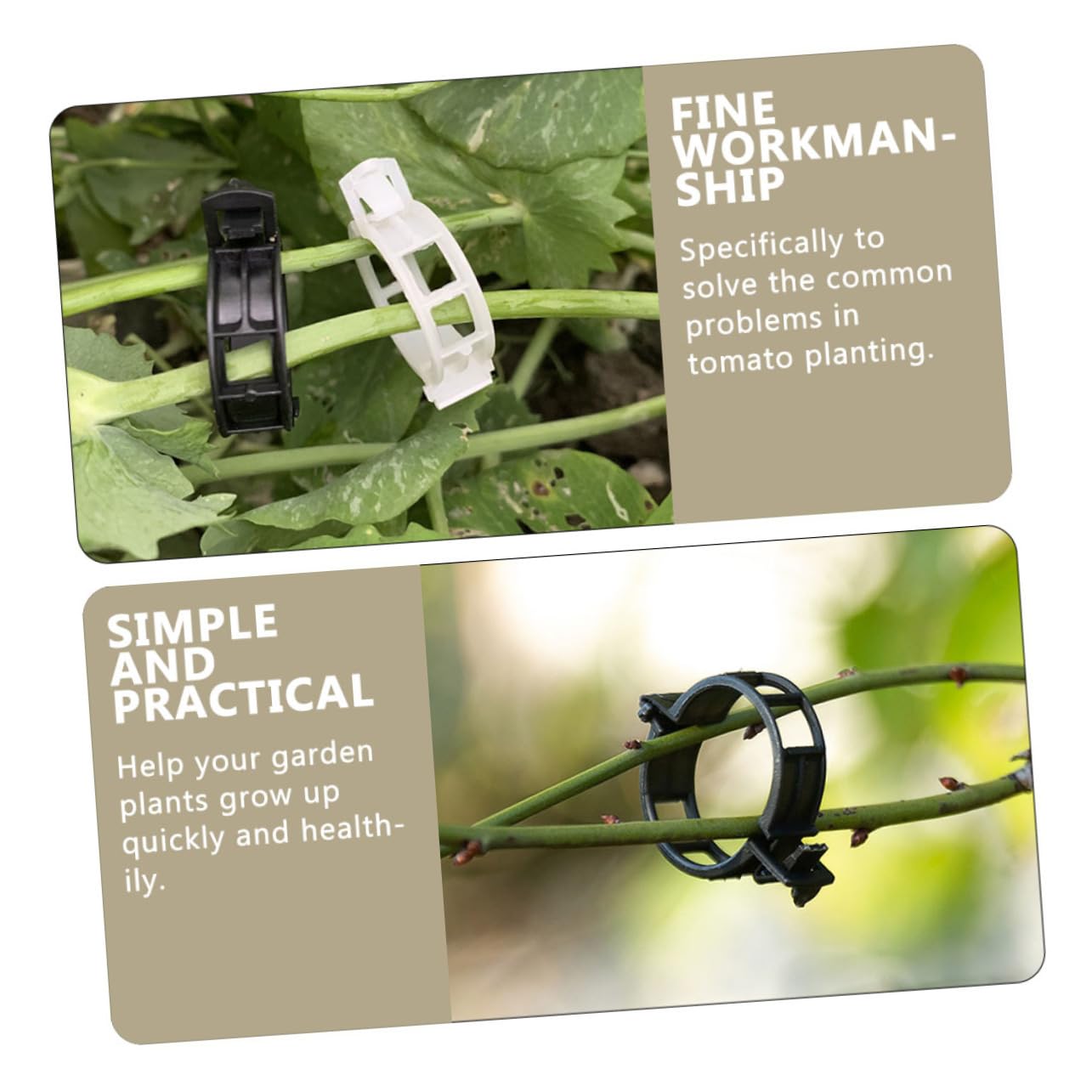 Mikikit 500stücke Pflanzenclips Für Tomaten Und Kletterpflanzen Wiederverwendbare Gartenclips Stabile Pflanzensicherung Für Blumen Und Gemüse