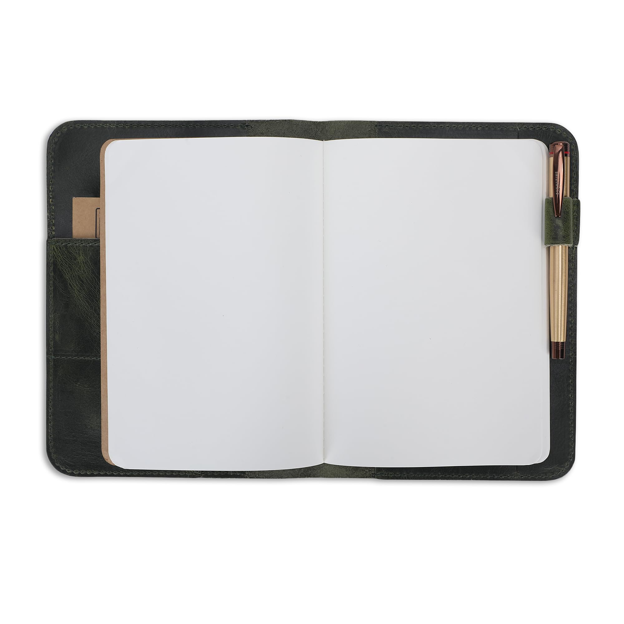 Funda de diario de cuero de 5.75 x 8.25 pulgadas, tamaño A5 mediana recargable, cuaderno de viaje encuadernado en cuero hecho a mano para escritores y viajeros, funda de cuero vintage,