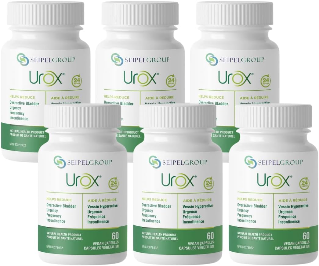 UROX Bladder Control, Safe and Effective Bladder Support Supplement for Men & Women, Helps Reduce Urinary Leakage, Frequency, Urgency, 180 Vegetarian Capsules