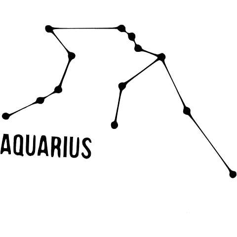 Custom Vinyl Star Constellation Zodiac Aquarius Decal - Astronomy Bumper Sticker, for Tumblers, Laptops, Car Windows - Pick Size and Color
