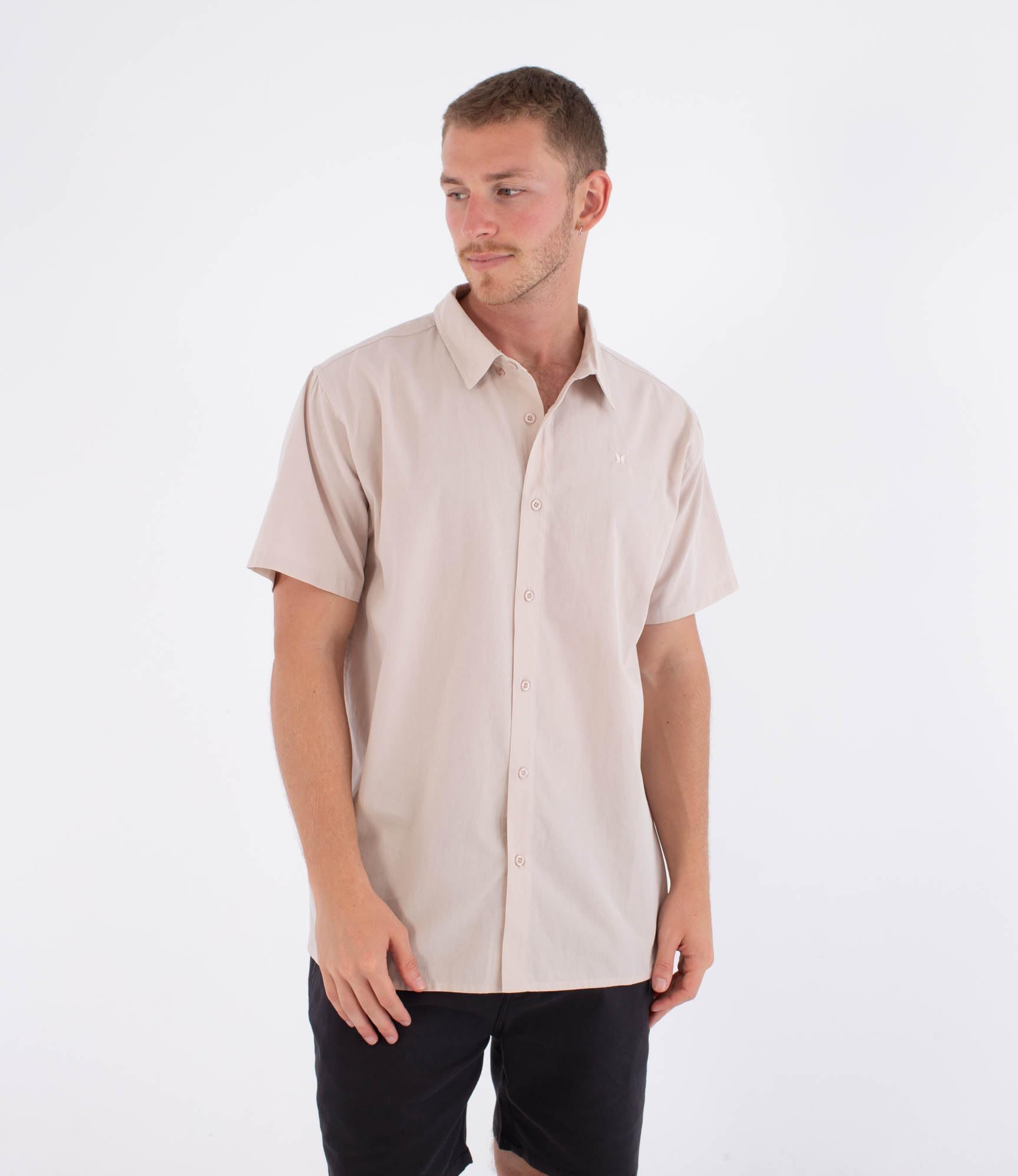 Hurley M Woven SS Low Tide White