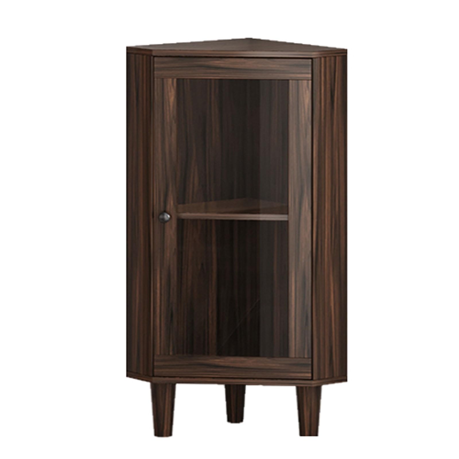 Armadio ad Angolo Moderno con Le Porte Regolabile scaffali Alto unità di stoccaggio per Il Soggiorno del Bagno Solid Wood Triangle Design Space Saving Organizzatore