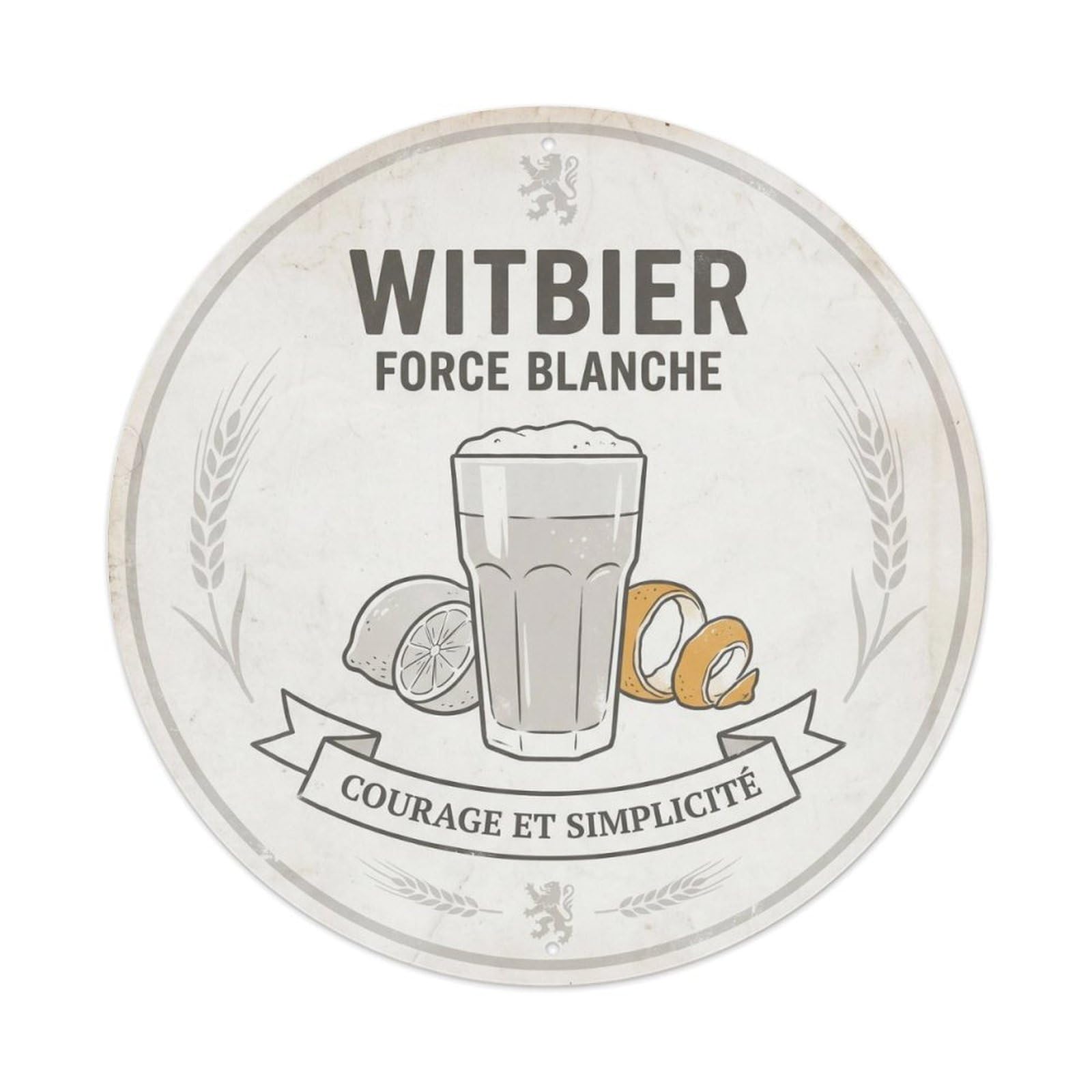 Belgian Witbier Wheat Beer Brewery Culture Heritage Metal Tin Sign