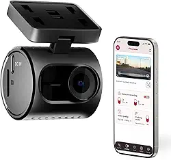 Pioneer Câmera veicular compacta VREC-H120SC – Câmera frontal discreta de resolução de 1,5 K para carros com detecção de impacto, cobertura grande angular de 120 graus, Wi-Fi integrado, aplicativo