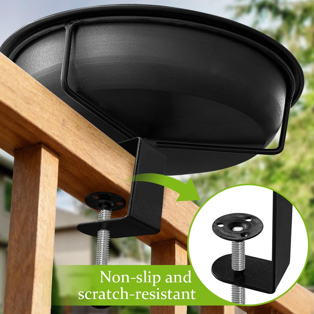 Bseical Bain D'Oiseaux Pour Balcon, Support De Bain D'Oiseaux, Station D'Alimentation Pour Balustrades De Balcon, Jardin