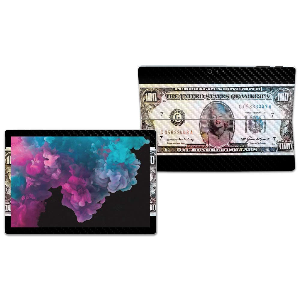 MightySkins Carbon Fiber Skin for Microsoft Surface Pro 6 - Monroe Currency | Protective, Durable Textured Carbon Fiber Finish | Easy to Apply, Remove, and Change Styles | Made in The USA