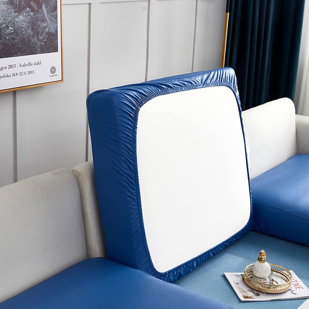 Artificial Leather Cushion Cover with High Elasticity Waterproof and Oil Resistant Sofa Protection — image 1