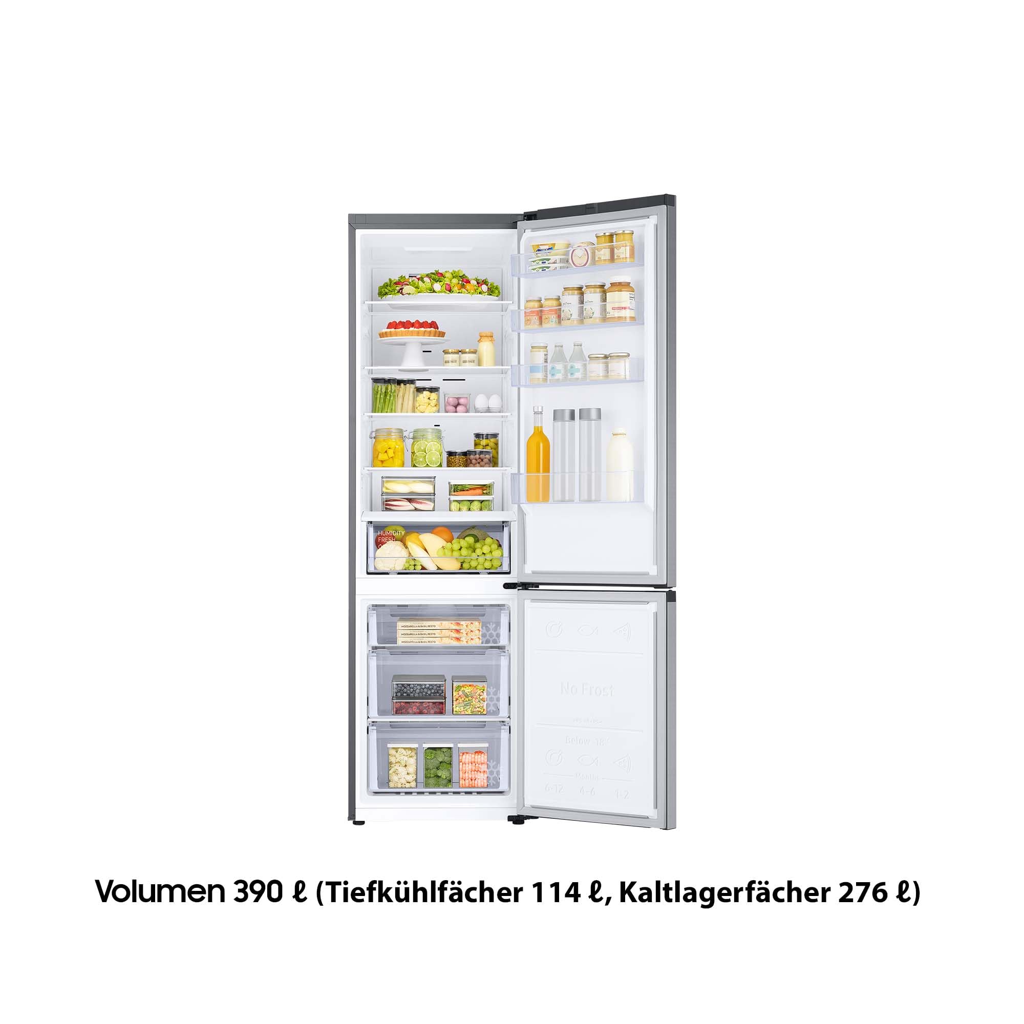 Samsung RB38C600DSA/EF Kühl-Gefrierkombination 203 cm 390 l No Frost+ SpaceMax Edelstahl Look