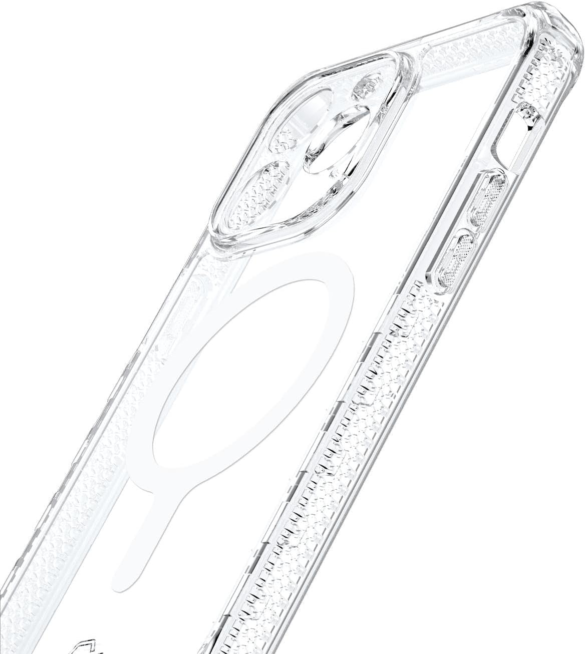 ITSKINS Supreme R // Clear - High-Impact Case Designed for iPhone 15 Pro, Compatible with MagSafe, Anti-Yellowing, Protective Military Shockproof Cover Magnetic Clear Phone Case - Transparent