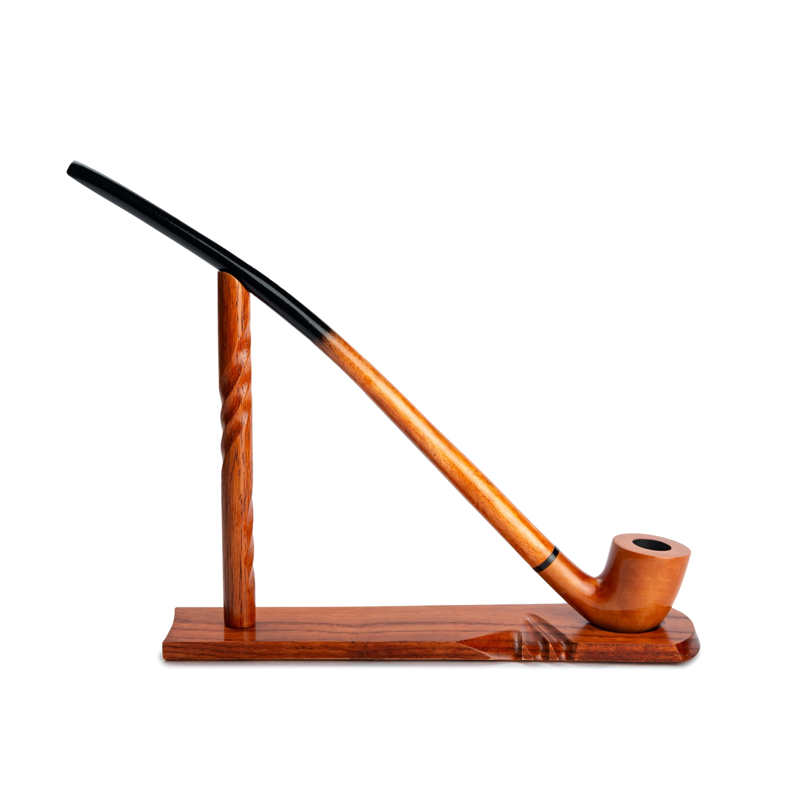 Dr. Watson - Pipa de tabaco - Gandalf, 81 Serie Coleccionable, Hecha a mano de madera de peral (Dorado)