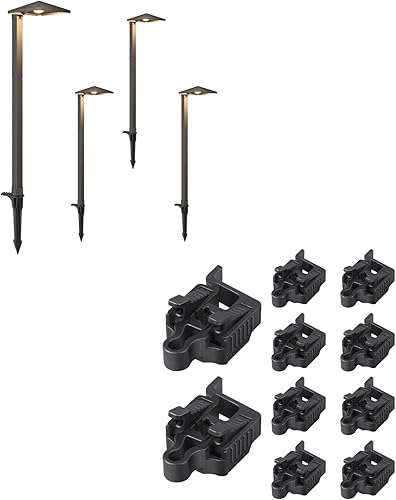 EDISHINE Paquete de 10 conectores de cable de bajo voltaje, conectores de cable de iluminación de paisaje, impermeables, para iluminación de