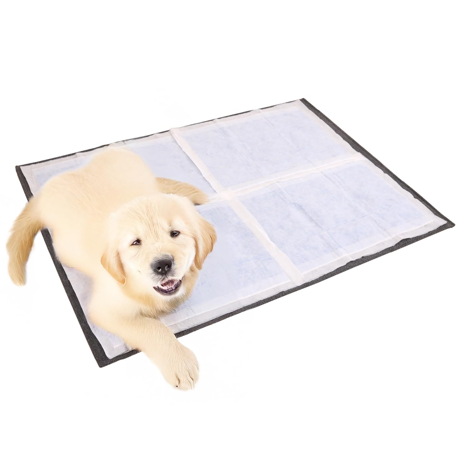 サンベルム(Sanbelm) 犬用 猫用 トイレマット 下敷き PallyPallyPETS ペット撥水日和 120cm(折) グレー 約120×86cm ワイドシーツ 4枚 対応 ケージの下に敷く はっ水加工 吸水 洗濯できる すべり止めつき TU38711