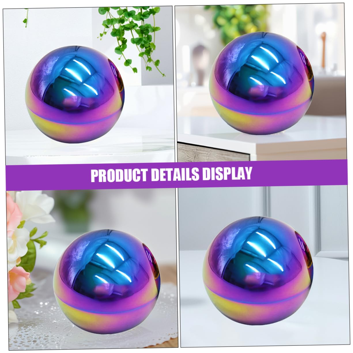 TOYANDONA Sfere Riflettenti 2pezzi da Giardino in Acciaio Inossidabile Resistente Non Si Deforma Palline Decorativi per Esterno e Cortile