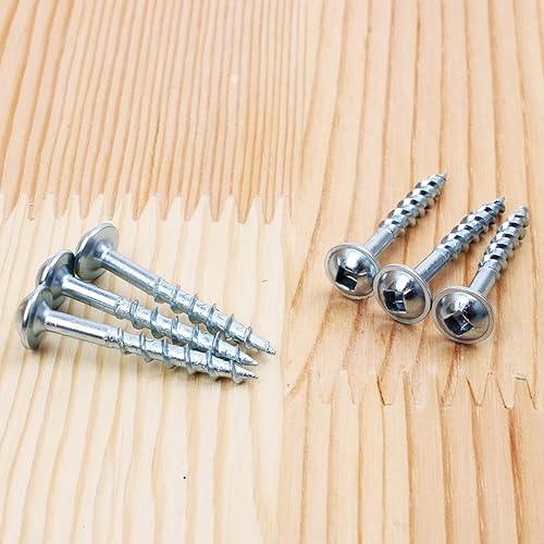 Miniatura 4 de Tornillos de agujero de bolsillo de 1-14 pulgadas, rosca fina gruesa autorroscante, tornillo #2 cuadrado para longitud de plantilla de agujero de