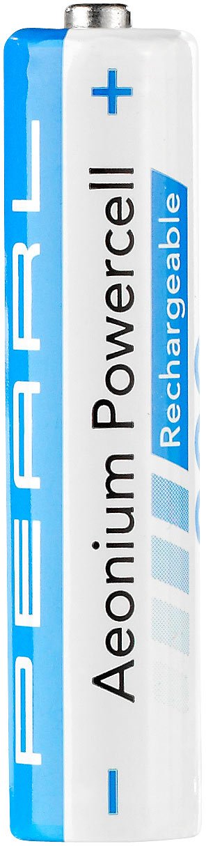 PEARL Akku AAA aufladbar: 100er-Set Hybrid-Akkus Aeonium Powercell Typ AAA Micro, 800 mAh (NI-Mh, mit Langer Nutzungsdauer, Radio)