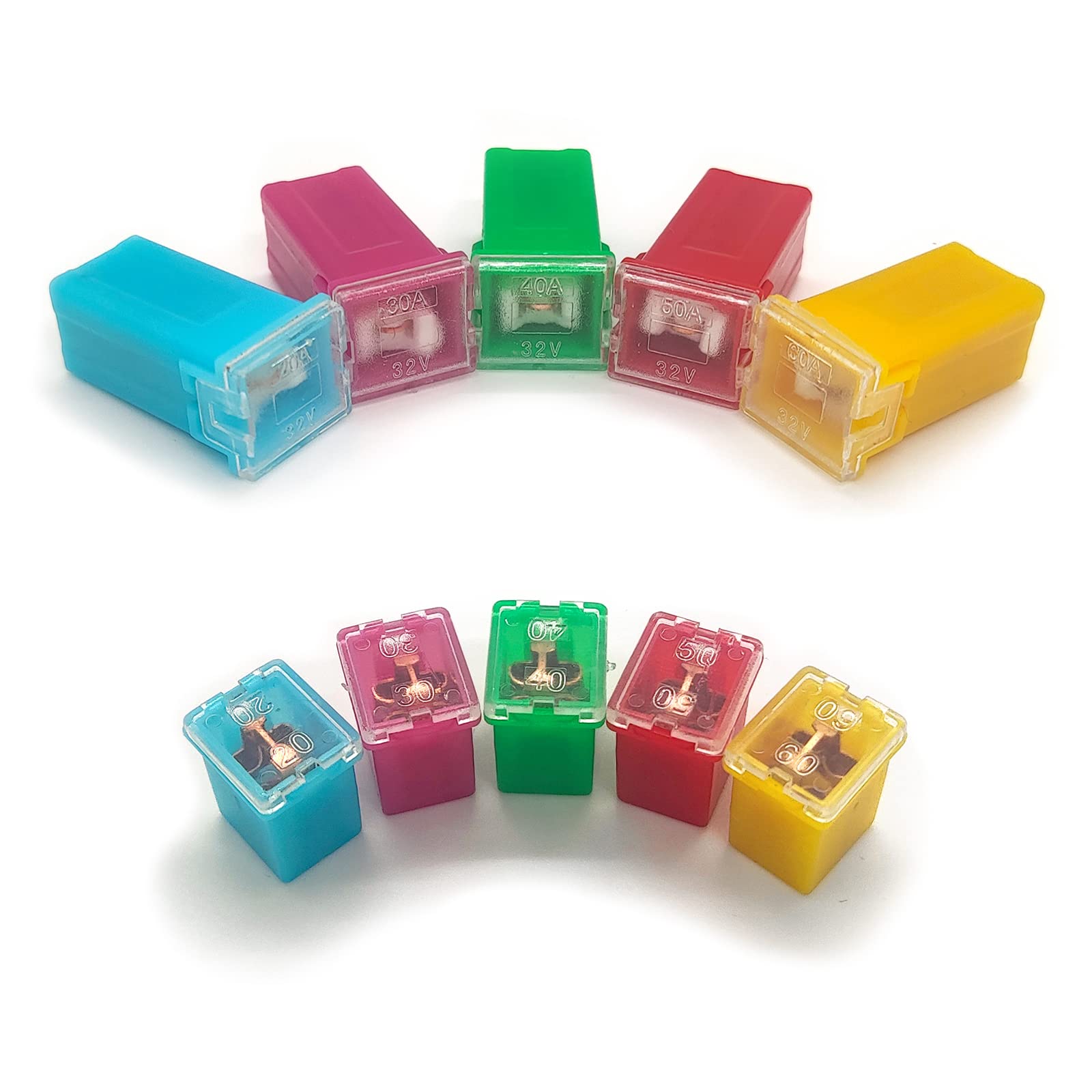 30PCS Tall/Standard And Low Profile Box Shaped Fuses