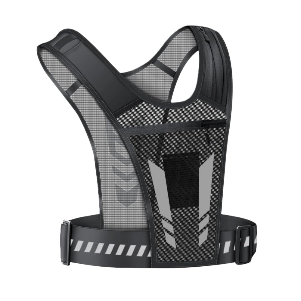 Gilet de Course Ultra-Light,Gilet de Course Respirant avec Étui pour téléphone Portable and Ceinture réglable, pour Jogging, Marche & Sport