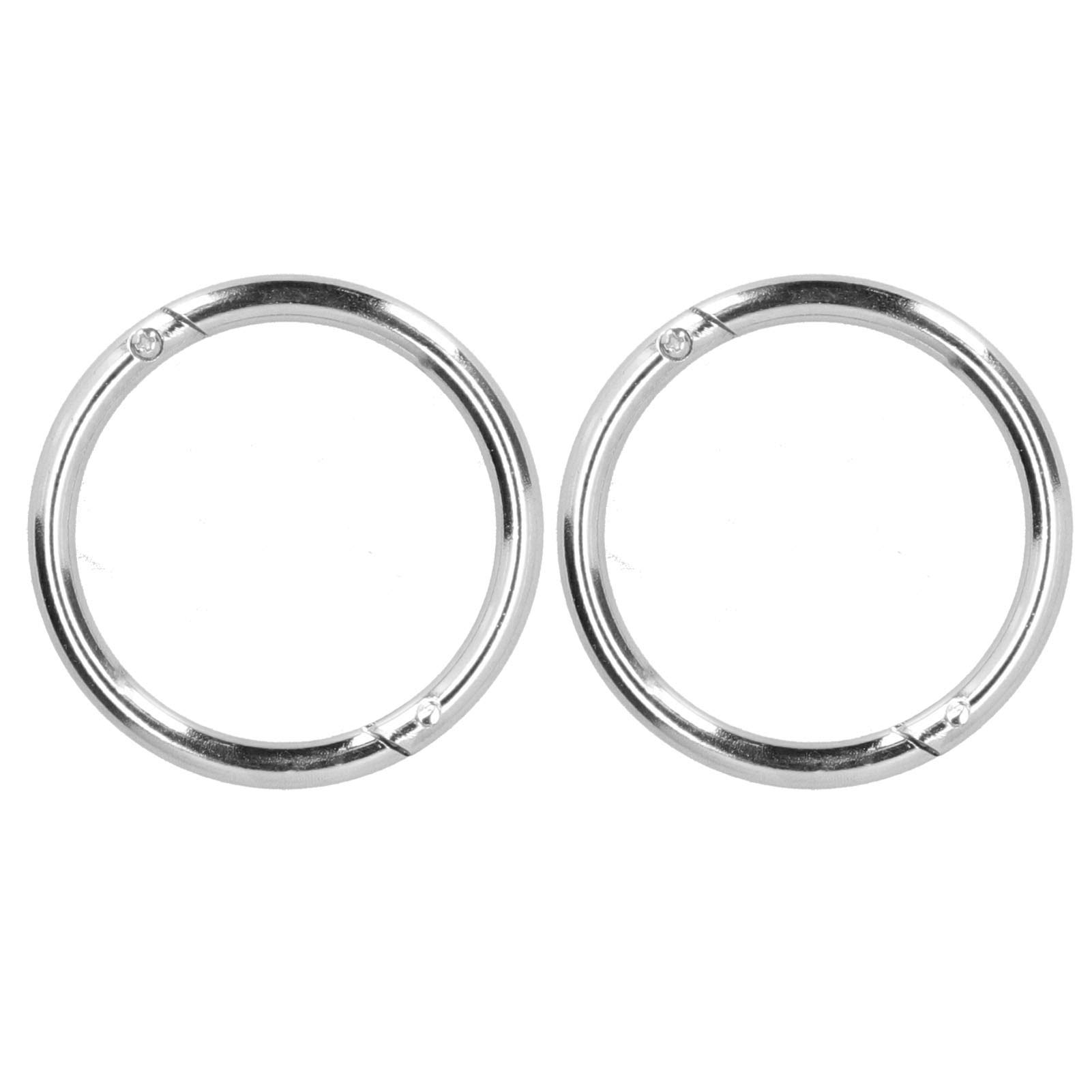 Beufee 2PCS Cattle Nose Rings, Carbon Steel Round Cow Nose Rings Farm Animal Veterinary Tool
