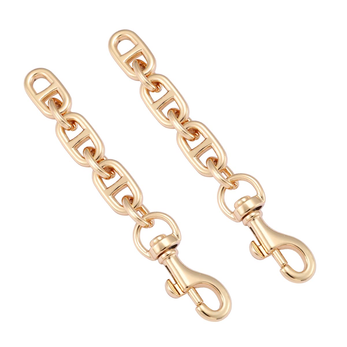 AnbysAnbys 2pcs Purse Strap Extender Bag Extender Chain Oblong Shape Replacement Purse Chain Extender Bag Charms for Crossbody Bag Purse Shoulder Handbags(Gold2)