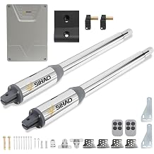 Automatic Solar Gate Opener for Dual Swing Gates Up to 880lb 12FT per Arm Automatic Gate Opener with Remote Complete Kit Light Duty Automatic Gate Openers Solar Powered YH-SW850