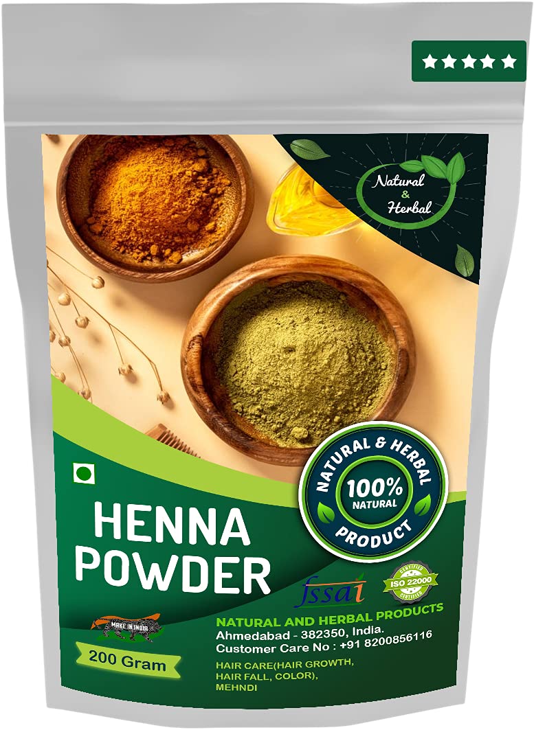 Henna Powder | Mehndi | Lawsonia Inermis | Mignonette Tree For Hair Care(Hair Growth, Hair Fall, Color) and Mehndi - 200Gm-image-45